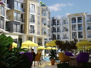 Two-bedroom apartment, 99 m², with pool and garden view