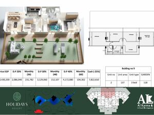 3BDR APARTEMENT WITH PRIVITE GARDEN-HURGHADA-HOLIDAYS PARK 
