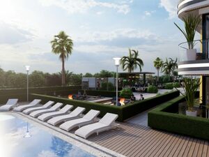 2-bedroom apartment with sea and mountain view in Gaziveren