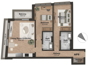 Spacious 2-Bedroom Apartment in Boutique New-Build in Sofia