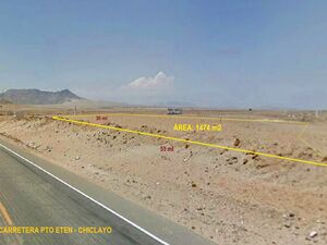 For Sale: 1474 m2 Commercial Land in Chiclayo province.