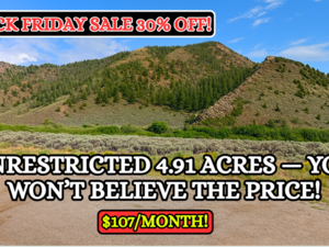 Black Friday: 30% OFF – 4.91 Acres in Colorado for $107/Mo!