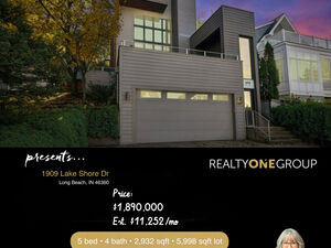 Architect-Designed 4-Level Mid-Century Modern Home with Lake