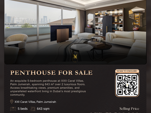 5 BHK Penthouse for Sale in XXII Carat Villas, Palm Jumeirah