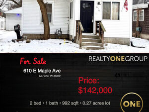 Cozy 2Bedroom Ranch for Sale in LaPorte IN–East End Location