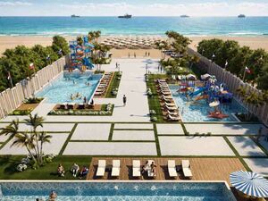 Beachfront 1BR Apartment, Pool view– Lavanda Suites