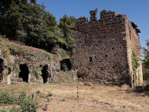 Land with Stone Ruin & Caves – Viterbo, Italy