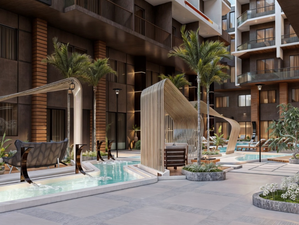 studio apartment 45sqm pool view for sale in hurghada