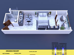 Modern Studio for Sale at Aqua Orgwan Resort | Al Ahyaa, 