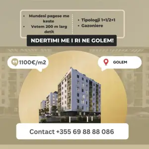 APARTMENTS FOR SALE IN GOLEM, NEW BUILDING!