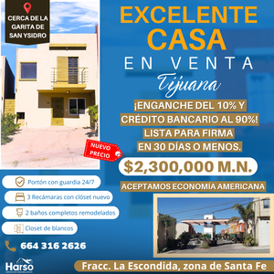 VENTA DE CASA LISTA PARA FIRMAR Y ENTREGAR CON CRÉDITO BANCA