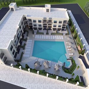 40 sqm studio, pool and garden view- Almaza Suites