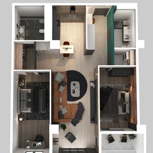 106 sq. m. apartment, luxury amenities  