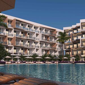  One bedroom apartment 88m with private Beach in el mamsha