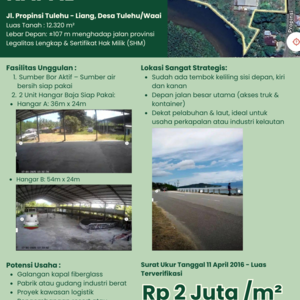 Land. Ex Shipyard. 12,320 m²