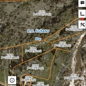 Susanj-Bar, 12.16 ares, 1 km from the sea