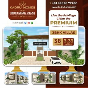 3BHK Residential Villas & Homes at Kadru Homes Kurnool