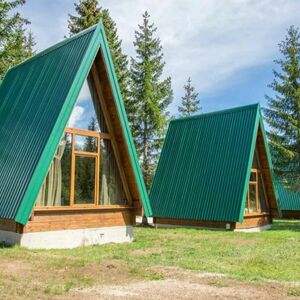 Three houses in a forest, just 5 km from the city center