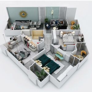 3 bedrooms apartment, 3 bathrooms