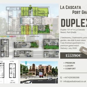 Luxury 2-Floor Garden Duplex | Pool & Sea side View