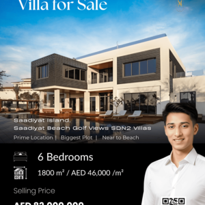 6 Bed Villa for sale in Saadiyat Beach Golf Views 