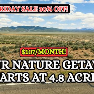 Black Friday: 30% OFF: 4.8 Acres in CO for Weekend Getaways!