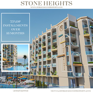 studio apartment 67sqm sea/pool view for sale inhurghada