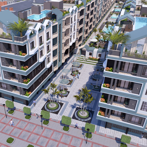 1bedroom apartment 63sqm pool view for sale, in hurghada