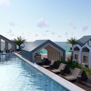 Studio 45Sqm with private terrace directly on the pool