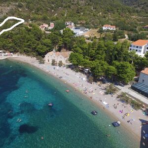 Island Vis, Komiza, sea front view construction land 
