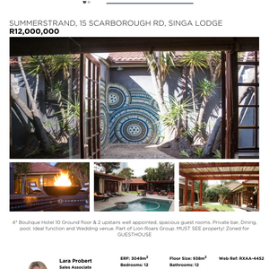 4* Boutique Hotel FOR SALE, SUMMERSTRAND 