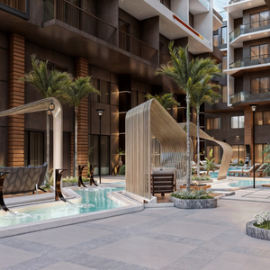 studio apartment 45sqm pool view for sale in hurghada
