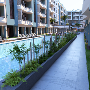 1bedoom apartment 61qm pool view for sale in hurghada