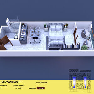 Modern Studio for Sale at Aqua Orgwan Resort | Al Ahyaa, 