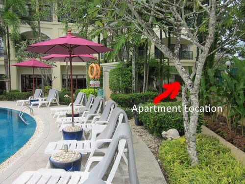 from pool to apartment