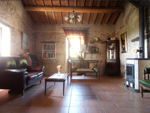 Lounge with woodburner