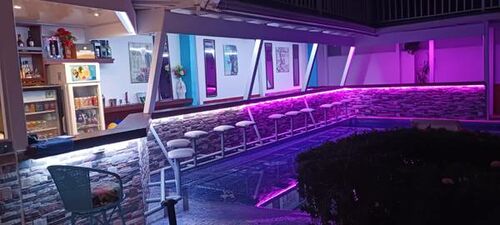 renovated hotel pool area