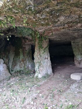 Rock cave interior