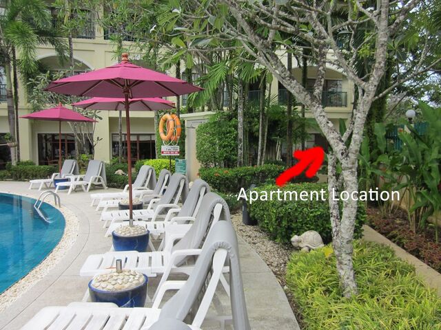 from pool to apartment