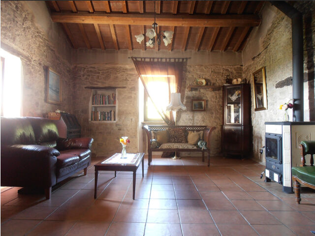 Lounge with woodburner