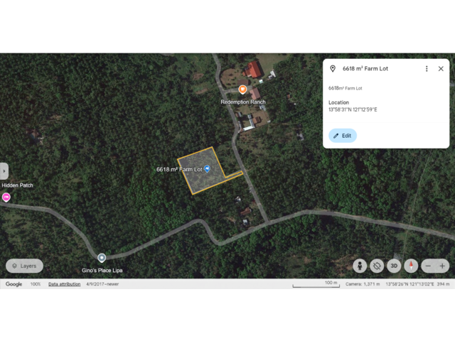 Lot w/in 300m radius