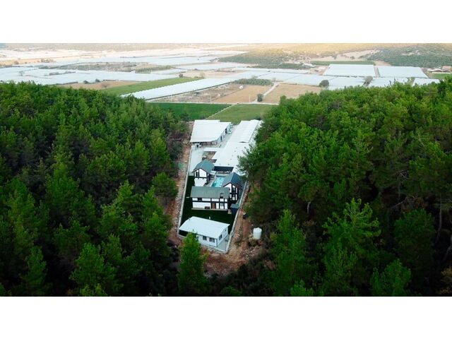 view of the farm from abo