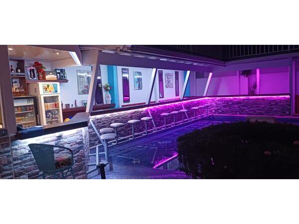 renovated hotel pool area