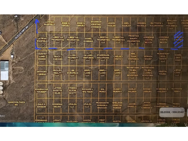 Access via dirt road