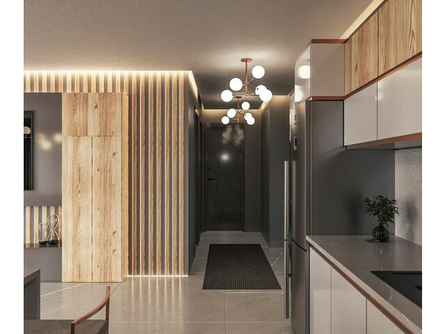 hall, kitchen,living room